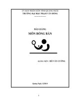 Bài giảng bóng bàn cho sinh viên
