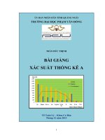 Bài giảng môn xác suất thông kê dành cho sinh viên Đại học, Cao đẳng
