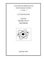 Hóa học Vô cơ 1 bài giảng dành cho sinh viên ĐH, CĐ