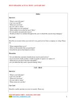 IELTS speaking actual tests 2015 