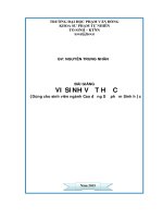 Vi sinh vật học bài giảng dành cho sinh viên