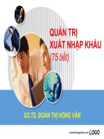QUẢN TRỊ XUẤT NHẬP KHẨU CHƯƠNG  MO DAU 2017