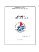 Bài giảng cầu lông dành cho sinh viên