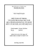 Thể tài du ký trong văn xuôi trung đại Việt Nam (Qua thượng kinh ký sự, Tây hành kiến văn kỉ lược, Giá Viên biệt lục)
