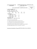 Đề thi giữa học kì 2 môn Tiếng anh lớp 9 thị xã Ninh Hoà, Khánh Hoà năm học 2011  2012 đáp án