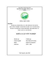 Đánh giá ảnh hưởng của thu hồi đất xây dựng khu công nghiệp tam dương II khu vực xã kim long   huyện tam dương   tỉnh vĩnh phúc đến đời sống và việc làm của người dân 