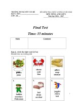 đề thi tiếng anh khối 1 khối 2, khối 5 năm 20162017 theo thông tư 22