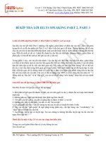 Bí kíp trả lời cho IELTS speaking   part 2,3