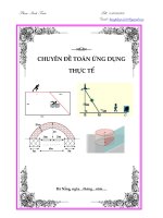 242 bài tập trắc nghiệm chuyên đề toán ứng dụng thực tế 