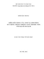 Điểm bất động của ánh xạ lipschitz suy rộng trong không gian metric nón với đại số banach 
