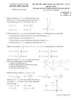 Đề thi thử THPT quốc gia 2017 môn toán trường THPT chuyên đại học vinh lần 3 có lời giải chi tiết