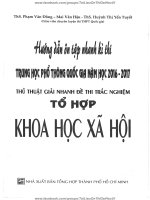 (KHXH)HƯỚNG DẪN ÔN TẬP NHANH KÌ THI THPTQG 2017, THỦ THUẬT GIẢI NHANH ĐỀ THI TRẮC NGHIỆM TỔ HỢP KHXH, PHẠM VĂN ĐÔNG