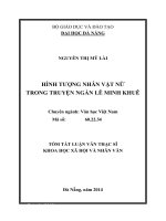 Hình tượng nhân vật nữ trong truyện ngắn Lê Minh Khuê