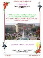 toanmath com   285 câu trắc nghiệm hình học oxy theo chủ đề có đáp án   phạm văn huy