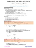 Hướng dẫn sử dụng máy tính cầm tay giải nhanh bài toán số phức 