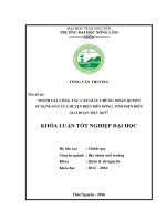 Đánh giá công tác cấp giấy chứng nhận quyền sử dụng đất của huyện điện biên đông   tỉnh điện biên giai đoạn năm 2013  2015 