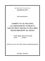Nghiên cứu sự hài lòng của khách hàng về dịch vụ chuyển phát nhanh của bưu điện thành phố Buôn Ma Thuộ