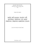 Một số dạng toán về đường thẳng và mặt phẳng trong không gian (LV thạc sĩ)