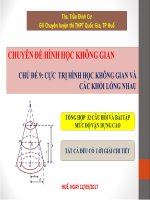 Bài toán cực trị hình học không gian và các khối lồng nhau 