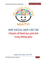 Chuyên đề hình học giải tích trong không gian 
