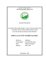 Ứng dụng công nghệ tin học và máy toàn đạc điện tử đo vẽ thành lập bản đồ địa chính mảnh bản đồ 20 xã tử du   huyện lập thạch   tỉnh vĩnh phúc 
