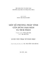 Một số phương pháp tính gần đúng đạo hàm và tích phân 