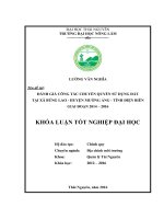 Đánh quả công tác chuyển quyền sử dụng đất tại xã búng lao   huyện mường ảng   tỉnh điện biên giai đoạn 2014   2016 