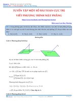 Tuyển tập một số bài toán cực trị trong hình học tọa độ không gian 