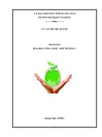 Giáo trình Hóa công nghệ môi trường 2 bài giảng dành cho sinh viên ĐH, CĐ