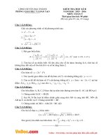 Đề thi học kì 2 môn Toán lớp 9 phòng GDĐT Đại Thành, Bắc Giang năm 2015  2016