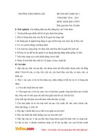 Đề thi giữa học kì 2 môn Sinh học lớp 9 trường THCS Đồng Lộc, Hà Tĩnh năm học 2016  2017 