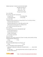 Đề thi học kì 2 môn Ngữ văn lớp 9 phòng GDĐT Hoài Nhơn, Bình Định năm 2015  2016 