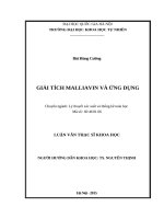 Luận văn giải tích malliavn và ứng dụng  luận văn ths  toán học 