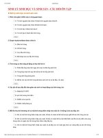 SINH LÝ SINH DỤC VÀ SINH SẢN - CÂU HỎI ÔN TẬP