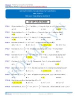 50 bài tập  TRẮC NGHIỆM    đạo hàm và vi phân cấp cao