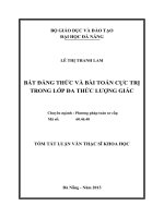 Bất đẳng thức và bài toán cực trị trong lớp đa thức lượng giác