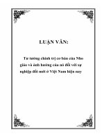 Tư tưởng chính trị cơ bản của Nho giáo và ảnh hưởng của nó đối với sự nghiệp đổi mới ở Việt Nam hiện nay