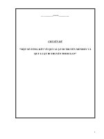 bồi dưỡng học sinh giỏi môn sinh học thpt chuyên đề một số TỔNG kết về QUY LUẬT DI TRUYỀN MENĐEN và QUY LUẬT DI TRUYỀN MOOCGAN 