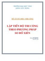 Đồ án Lập tiến độ thi công theo phương pháp sơ đồ xiên