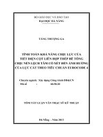 Tính toán khả năng chịu lực của tiết diện cột liên hợp thép bê tông chịu nén lệch tâm có xét đến ảnh hưởng của lực cắt theo tiêu chuẩn Eurocode 4