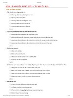 SINH LÝ BÀI TIẾT NƯỚ TIỂU - CÂU HỎI ÔN TẬP