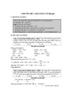 Chuyên Đề Bài Toán Về Độ PH