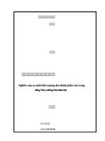 Luận văn nghiên cứu so sánh hiện tượng đảo thành phần câu trong tiếng Việt và Tiếng Hán hiện đại