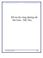 Đồ án Thi công đường sắt Sài Gòn  Mỹ Tho