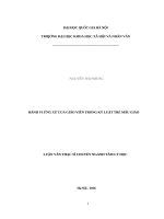 Luận văn hành vi ứng xử của giáo viên trong kỷ luật trẻ mẫu giáo 