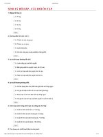 SINH LÝ HÔ HẤP -  CÂU HỎI ÔN TẬP