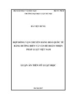 Hợp đồng vận chuyển hàng hóa quốc tế bằng đường biển và vấn đề hoàn thiện