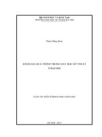 Đánh giá quá trình trong dạy học kỹ thuật ở đại học (LA tiến sĩ)