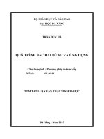 Quá trình bậc hai dừng và ứng dụng