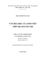 Văn Hóa Đọc Của Sinh Viên Trên Địa Bàn Hà Nội